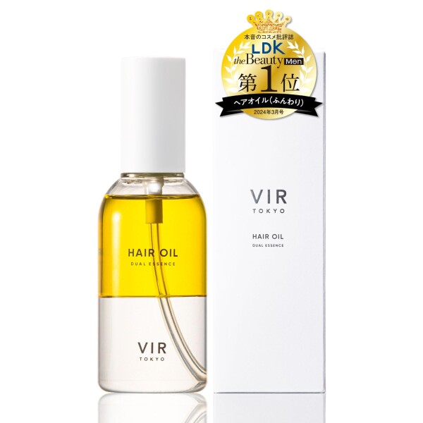 VIR TOKYO(ウィルトーキョー) ヘアオイル DUAL ESSENSE(オイル+美容液) 120ml サラサラ 洗い流さないトリートメント 髪 内外ケア スカル